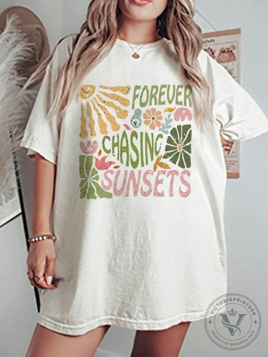 Forever Chasing Sunsets Vintage Graphic T-Shirt